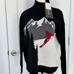 Alp N Rock Black and Red Turtleneck Sweater